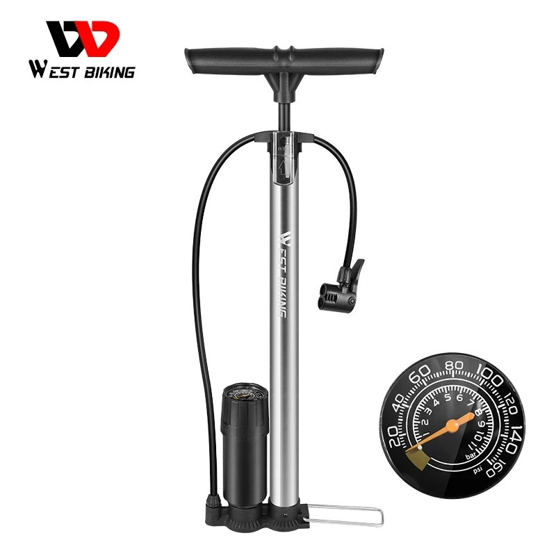 Bike Pump Super Hand Air Floor Pump Bicycle Tire With Gauge Schrader Presta Valve Bicycle Accessories Bicicleta Bomba