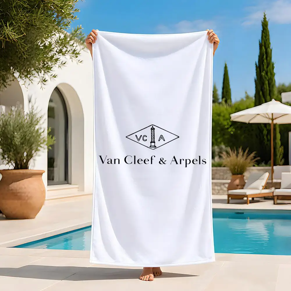 Toalla de playa extra grande V-Van C-Cleef de secado rápido, sin arena, súper absorbente y ligera, ¡la más vendida!