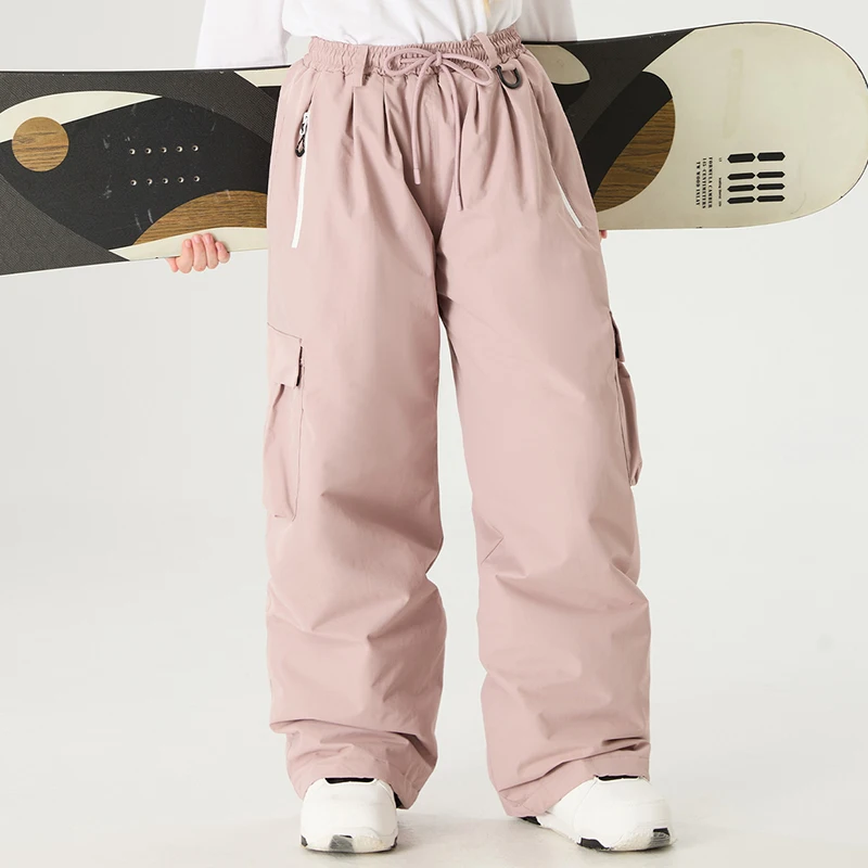 Outdoor Sport Mountain Waterproof Boys Ski Trousers Winter Warm Girls Snow Pants Hiking Loose Thermal Children Snowboard Clothes