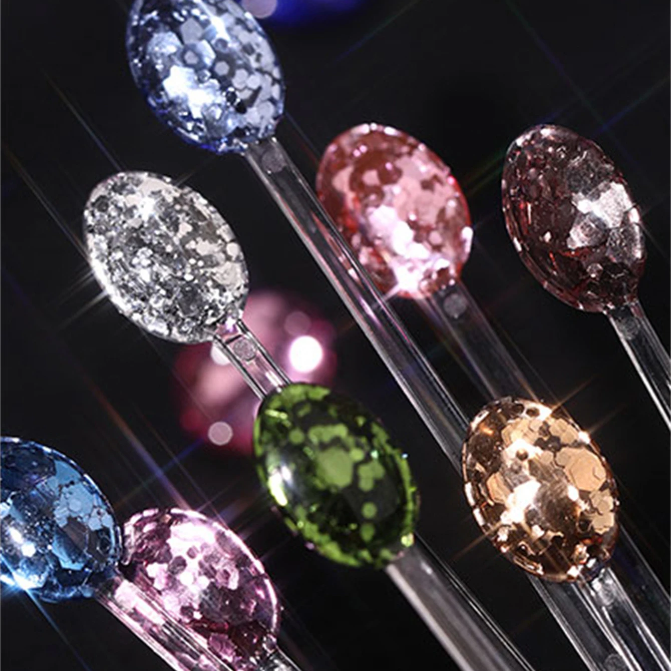 8 bottiglie di vendite calde Set di glitter per unghie di colore metallico ad alta capacità Accessori per unghie Decorazione per nail art