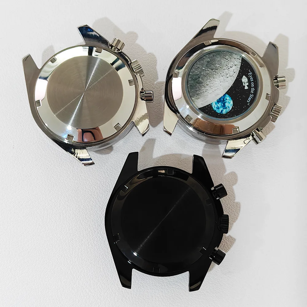 Für VK63 Gehäuse 39,7 mm Monduhr Edelstahl Metallwerk Mineralglas Uhrenzubehör Geeignet für 20 mm Armbanduhr