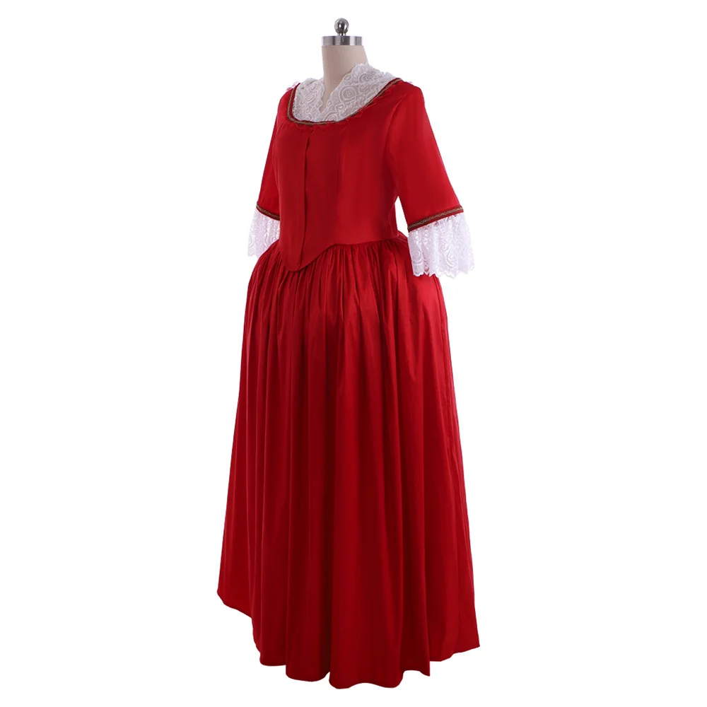 Claire Randall Cosplay TV Outlander Costume 18th Century Women's Rococo Ball Gown Victorian Masquerade Red Dress Theater Outfits