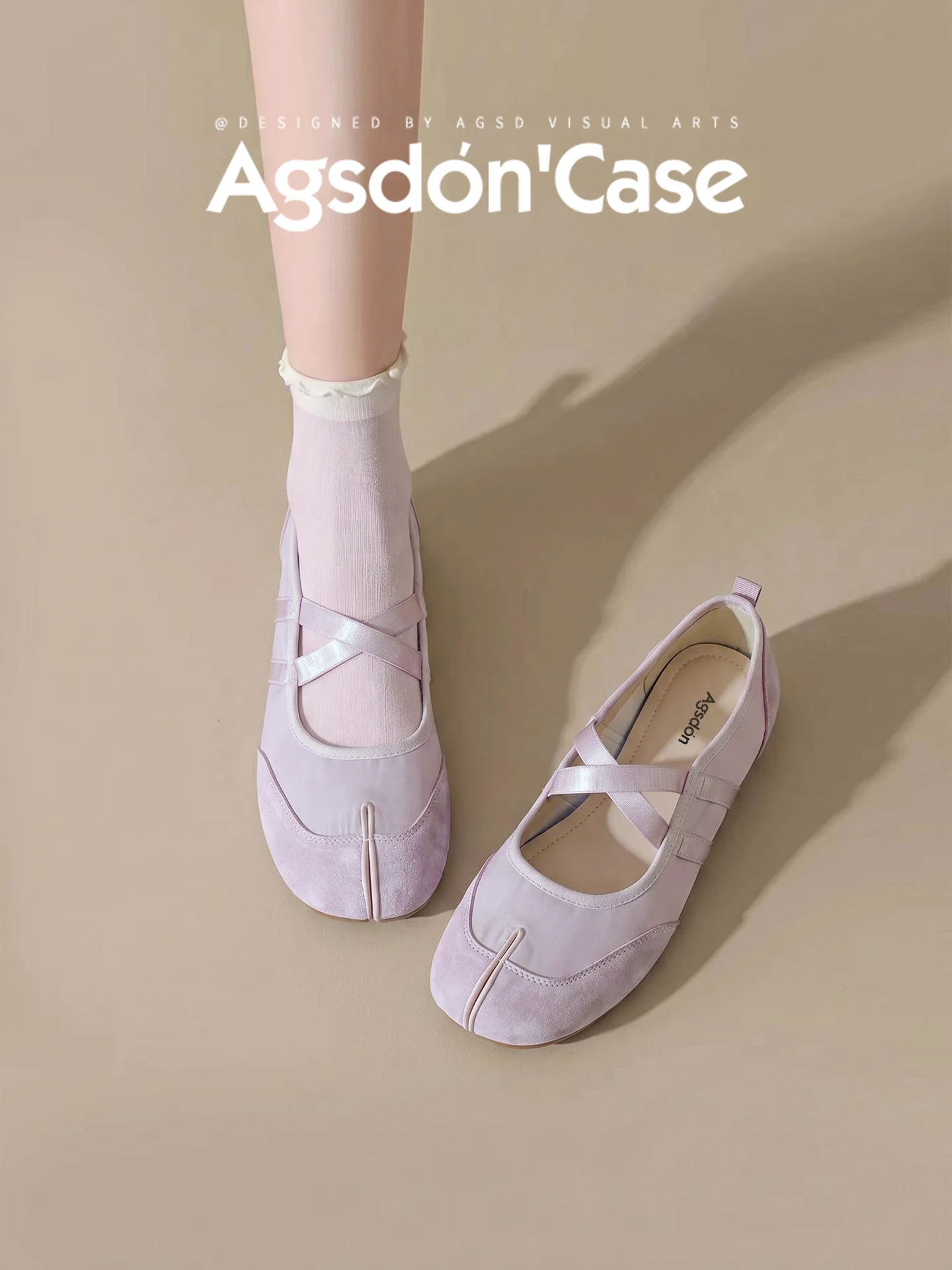 

Agsdon Mary Jane Sports Shoes Women's 2026 New Summer Slip-On Ballet Flats Casual round Toe Flat Heel Lightweight PVC Outsole