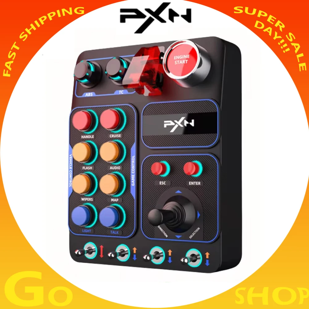 

Pxn Cb1 Racing Simulator Central Control Box Multifunctional Rgb Key Control Box For Euro Truck Simulator Racing Gamer Man Gifts