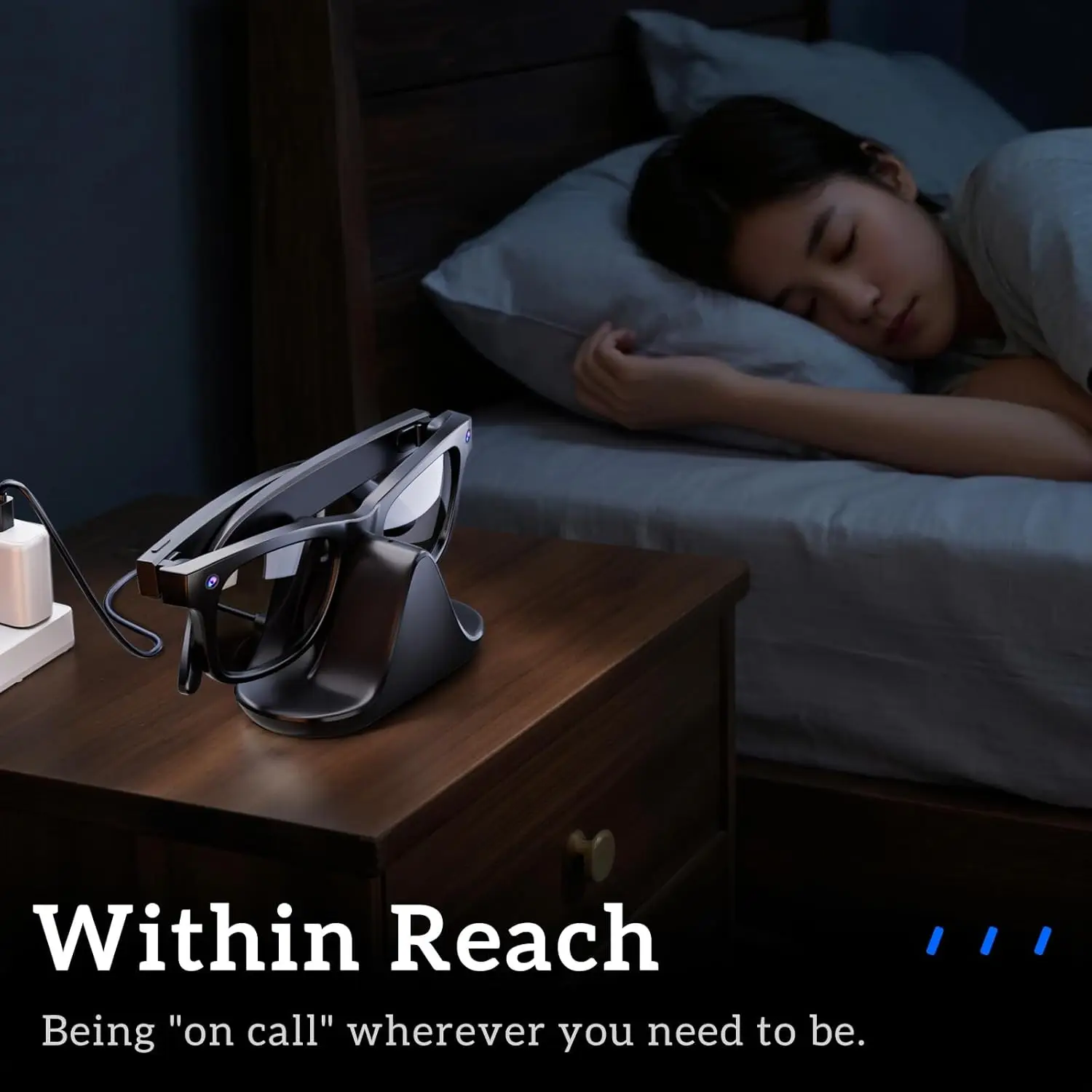 لقاعدة شحن النظارات الذكية Meta Wayfarer مع مؤشر LED متعدد الحماية محطة شاحن السفر المحمولة محول من النوع C