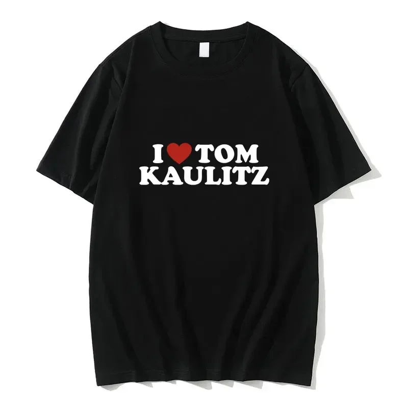 Casual Gothic Short Sleeve T Shirts Men's Oversized Tshirt German Rock Band Tokio Hotel I Love Tom Kaulitz style Men funny new