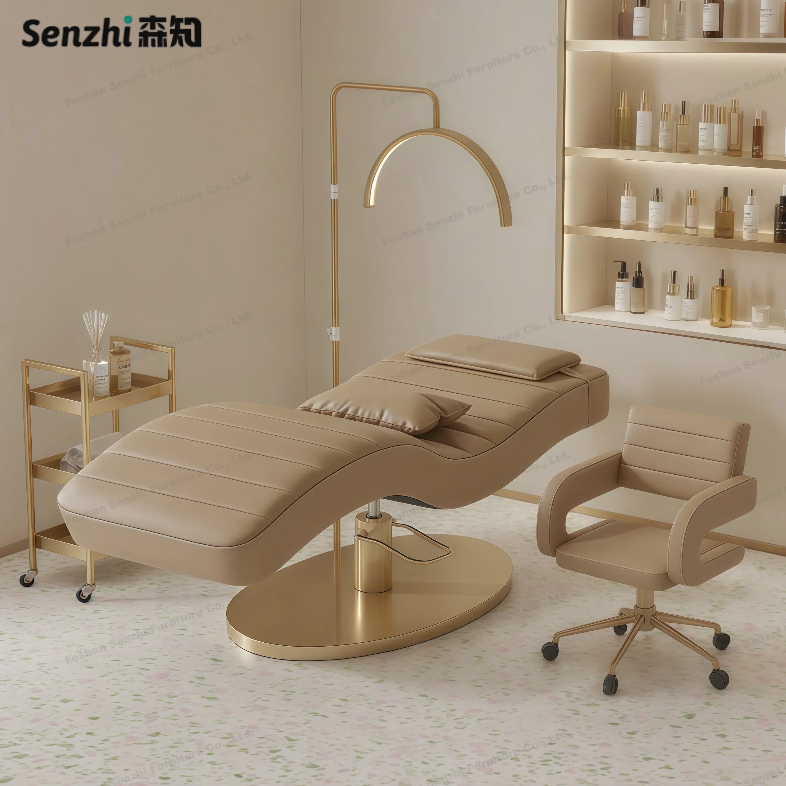 سرير رموش معدني جديد سرير رموش منحنية Para Lashista Camillas Para Pestaas Cama De Pestaas وردي