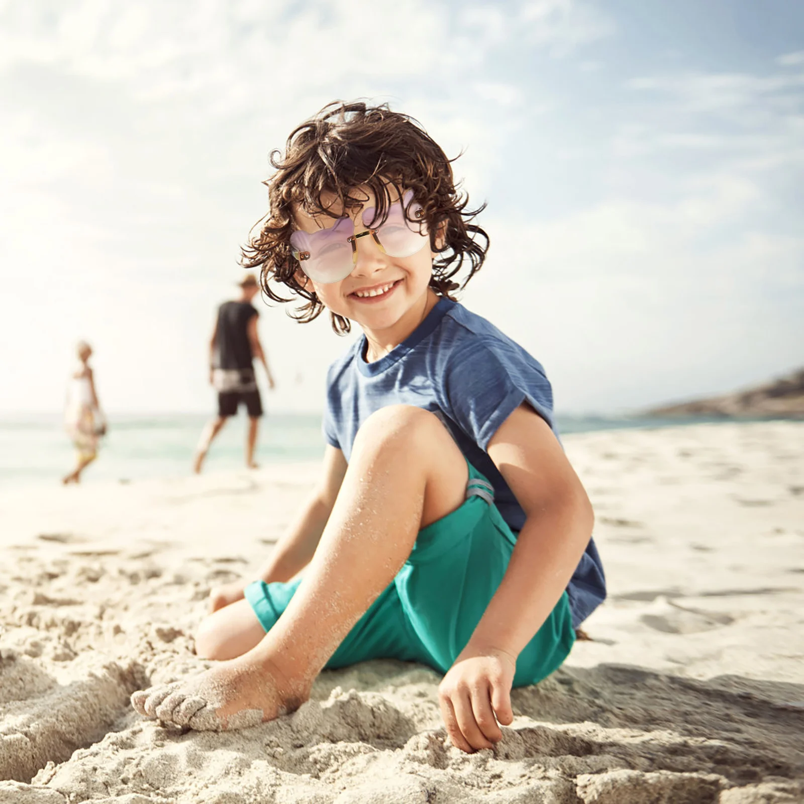 مجموعة نظارات الدب المكونة من 3 قطع، نظارات كرتونية متدرجة الألوان لإكسسوارات الحفلات، نظارات خفيفة الوزن ولطيفة #1