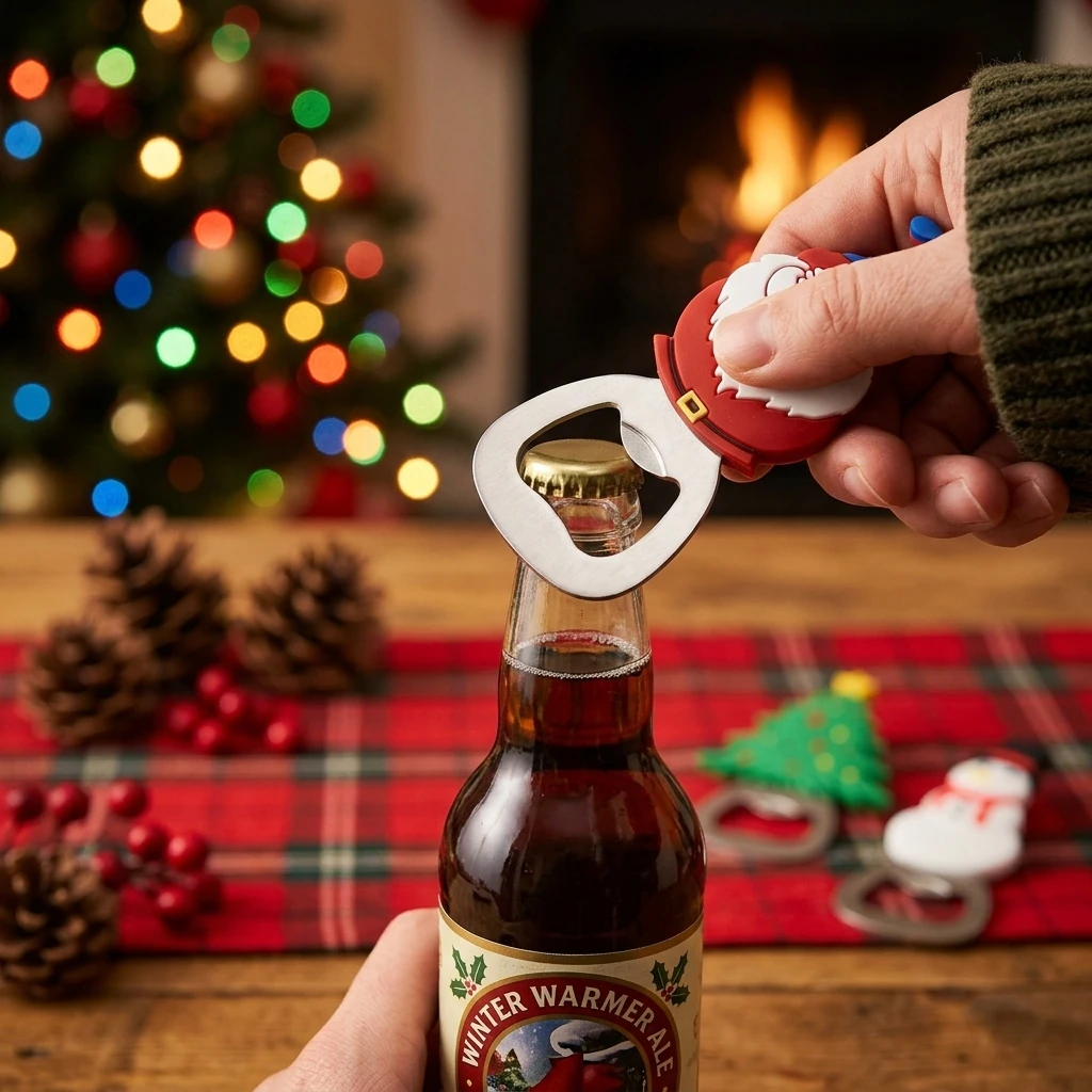 1-10Pcs Christmas Party Bottle Opener Santa Claus Tree Snowman Design for Home Gathering Restaurant Holiday Party Favors