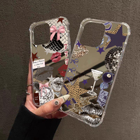 Rotating Lanterns Bowknot Pattern Mirror Acrylic Phone Case For iPhone 16 15 14 13 12 11 Pro Max X XR 7 8 Plus Shockproof Cover
