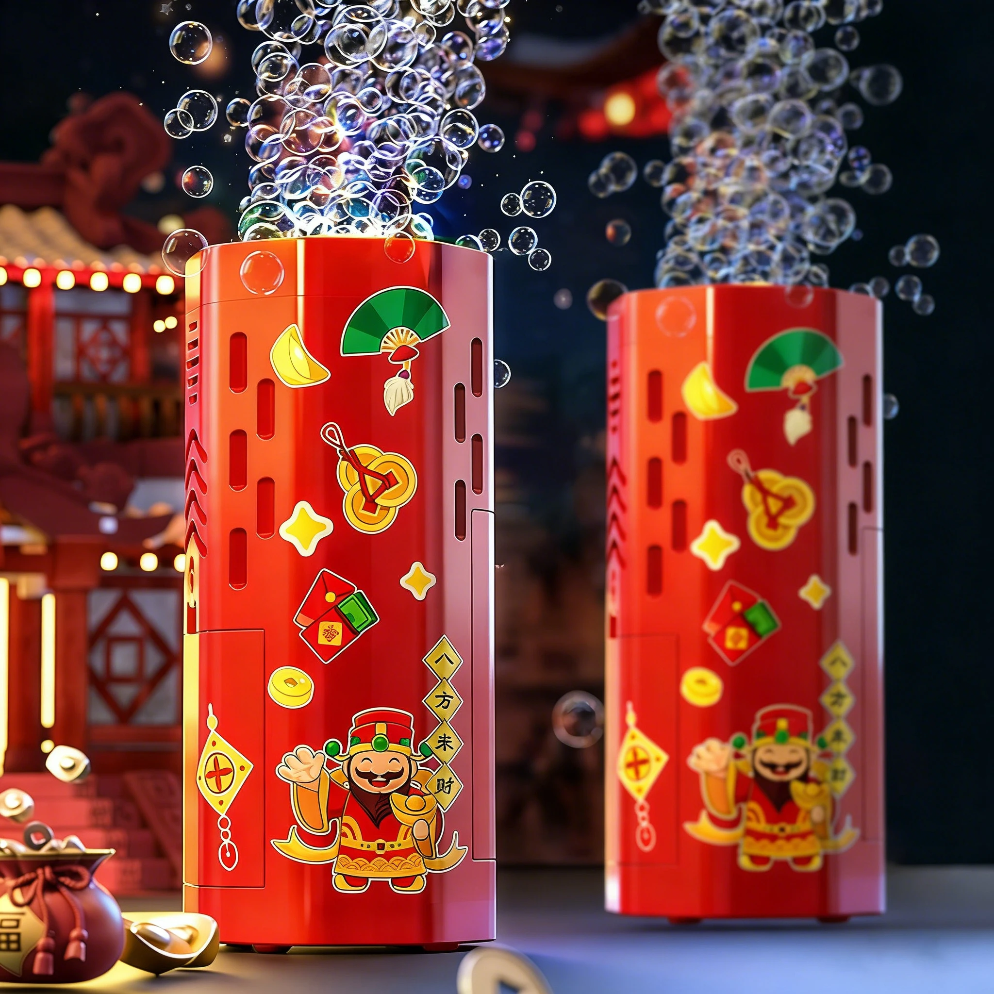 

Машина для создания пузырей с фейерверками и LED-подсветкой, автоматический генератор мыльных пузырей, игрушка для вечеринок на Рождество, Китайский Новый год, подарок на день рождения для детей