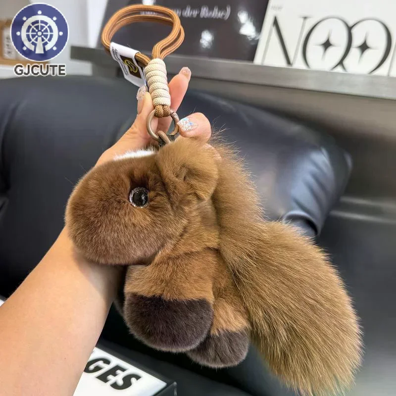 렉스 토끼털 조디악 말 플러시 장난감; 독특한 가방 펜던트 및 열쇠고리 새해 선물