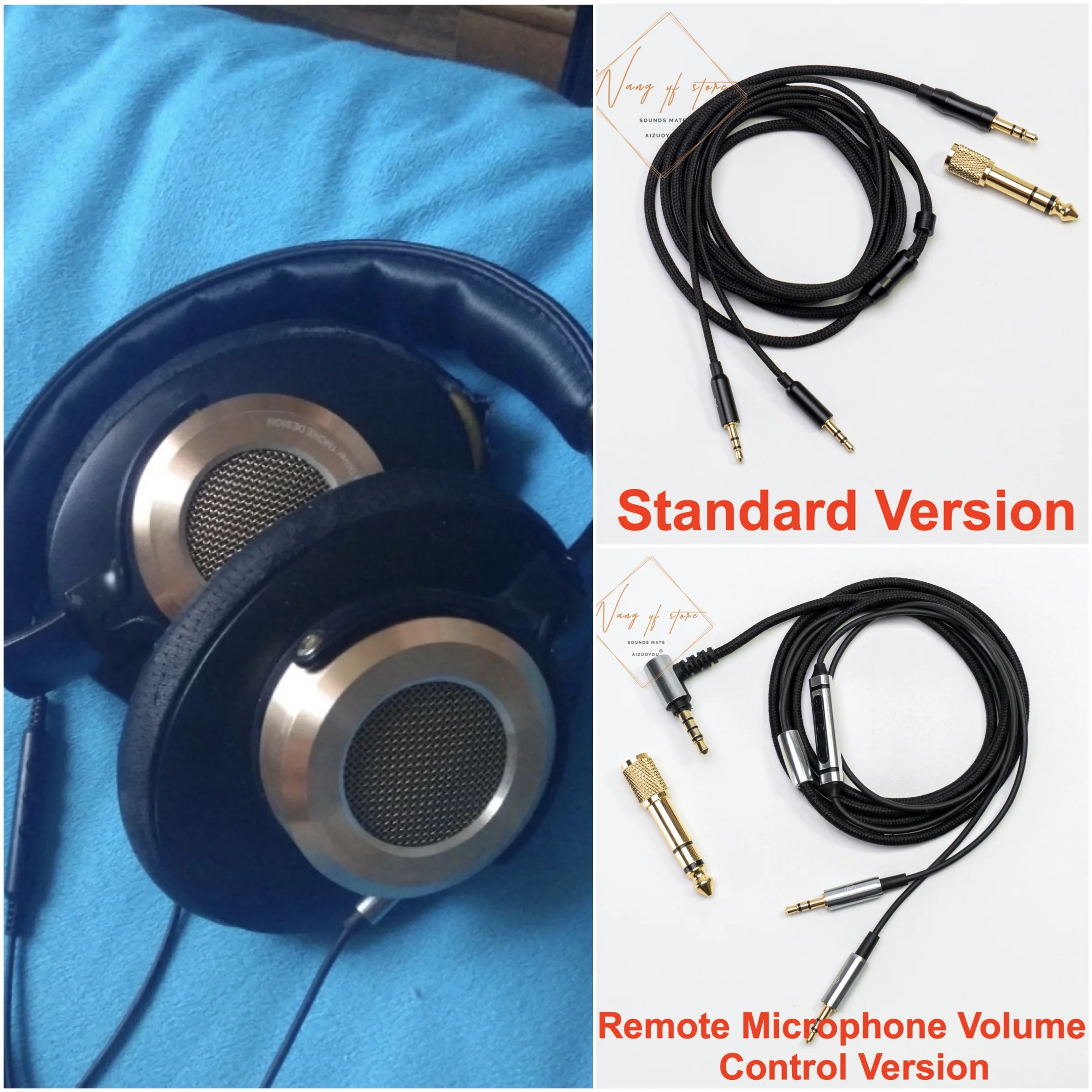 5N OFC Hifi Cable Wire Line For Xiaomi Xiao Mi Over Ear Headphone Headset All Smartphones Remote Control