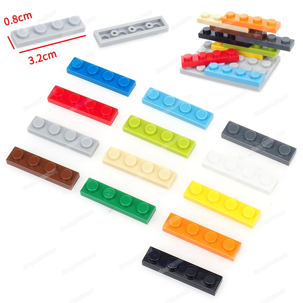 3710 Building Block 1x4 Dots Low Board Parts Moc Accessories Model Figures Scenes Military Series Component Child Gifts Diy Toys