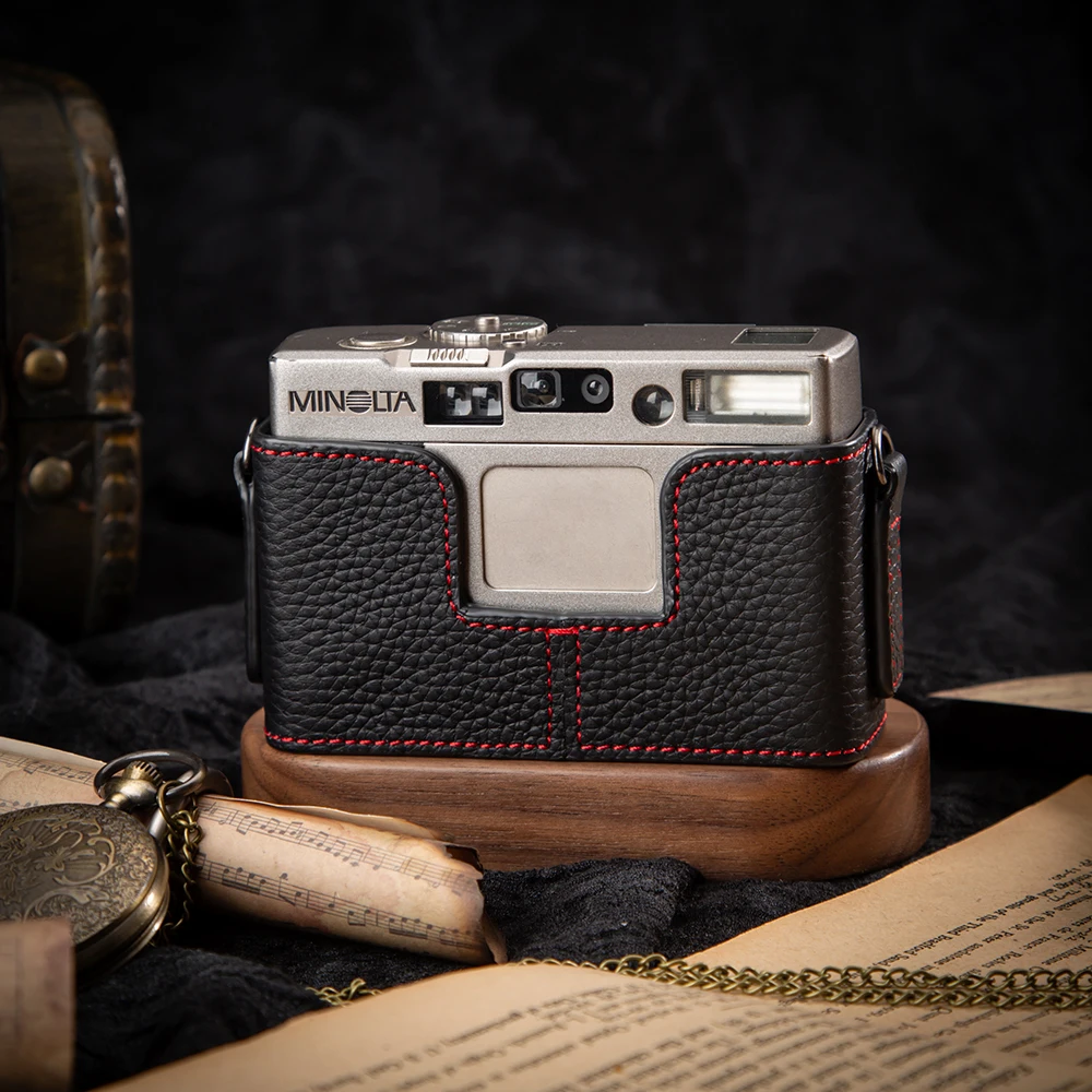 

TC-1 Cover Bag Leather Camera Bag For Minolta TC-1 Case Genuine Leather Camera Half Case Protective Case Photography Accessories