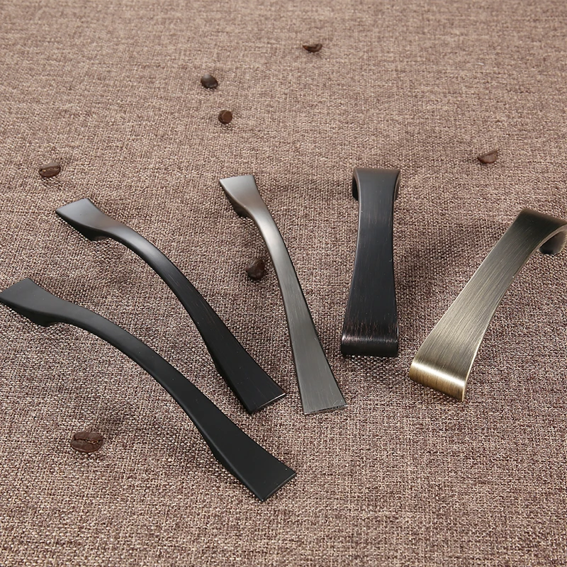 Brushed Nickel Kitchen Cabinet Storage Door Handles Curve Dressers Cupboard Pulls and Knobs Drawer Furniture Handle Hardwar
