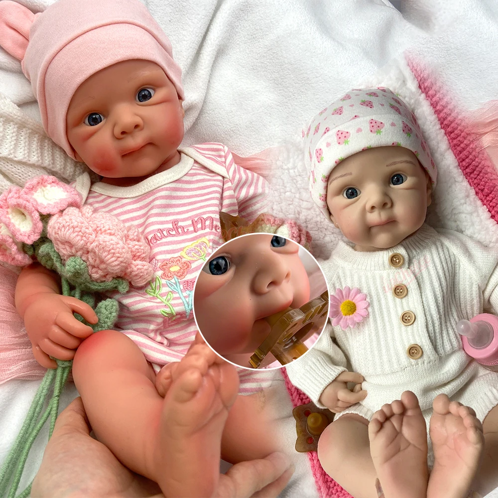 

Полнотелая силиконовая кукла-реборн Бетти 50 см с открывающимся ртом, реалистичной кожей и венами, новорожденная кукла для подарка на день рождения