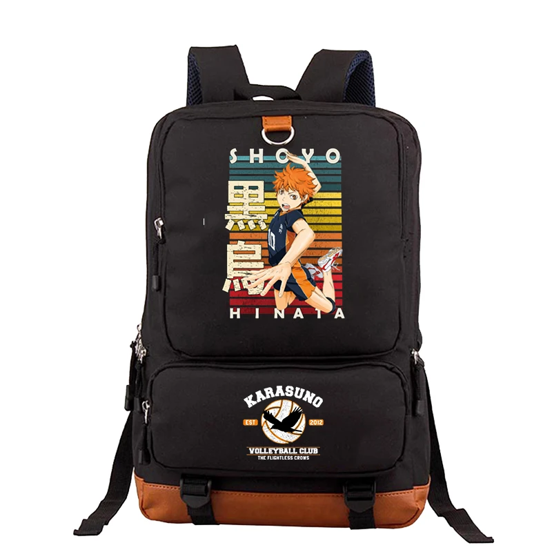 Anime Haikyuu!! Mochila para niños y niñas, mochilas escolares para adolescentes, Mochila de gran capacidad para hombres y mujeres, Mochila para ordenador portátil, Mochila de viaje al aire libre