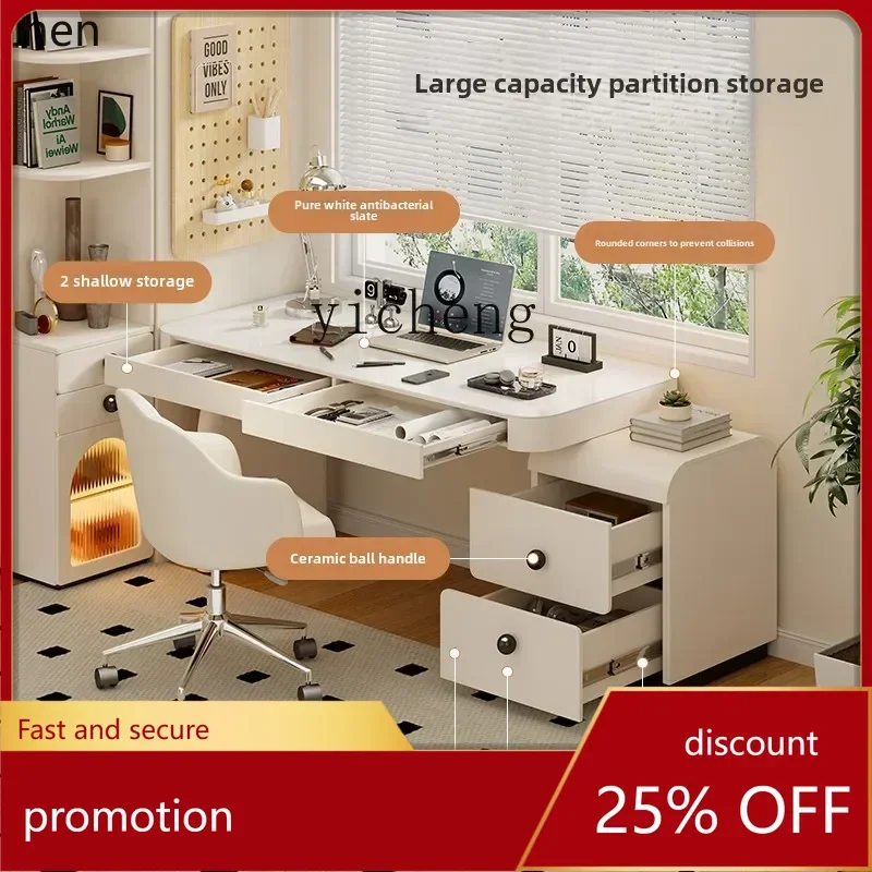 

HXL rock slab desk light luxury high sense simple modern study home writing desk desk