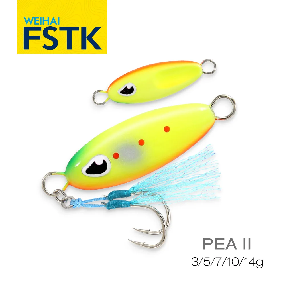 2024 WEIHAI FSTK Micro Jig Rockfishing Lure Metal Cast Jigging Spoon Spinner 3/5/7/10/14G Shore Casting Artificial Bait Mini Jig