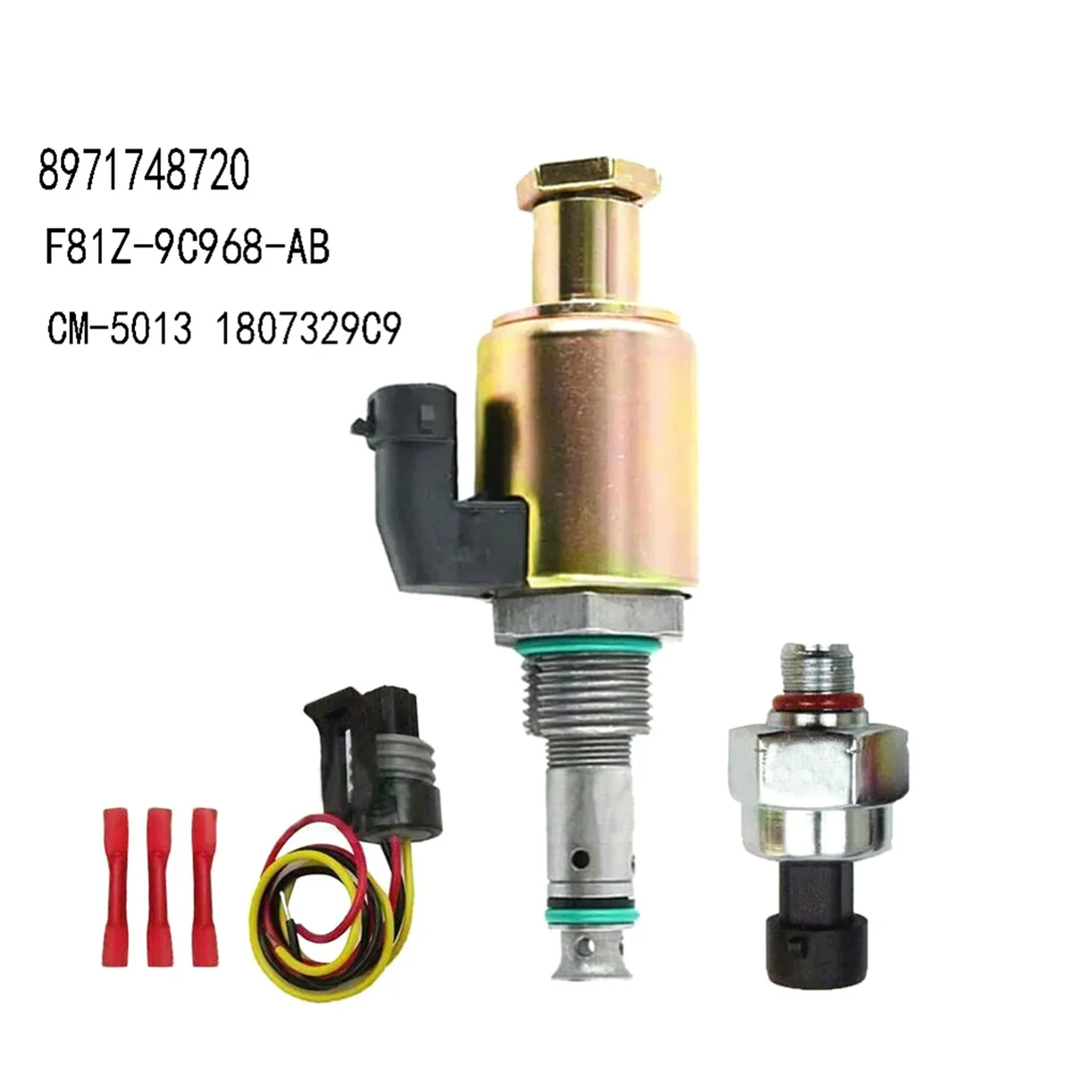 For ISUZU 4JX1 Oil Rail Pressure Solenoid Valve&Sensor for Ford F250 F350 450 8971748720 F81Z-9C968-AB CM-5013 1807329C9