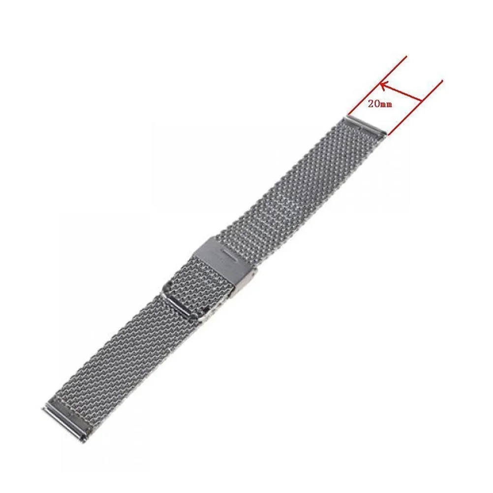 

18Mm Stainless Steel Mesh Watch Band Silver Ultra-Thin Adjustable Strap for Men Women 171Cm Length 3Mm Thin Modern Elegant