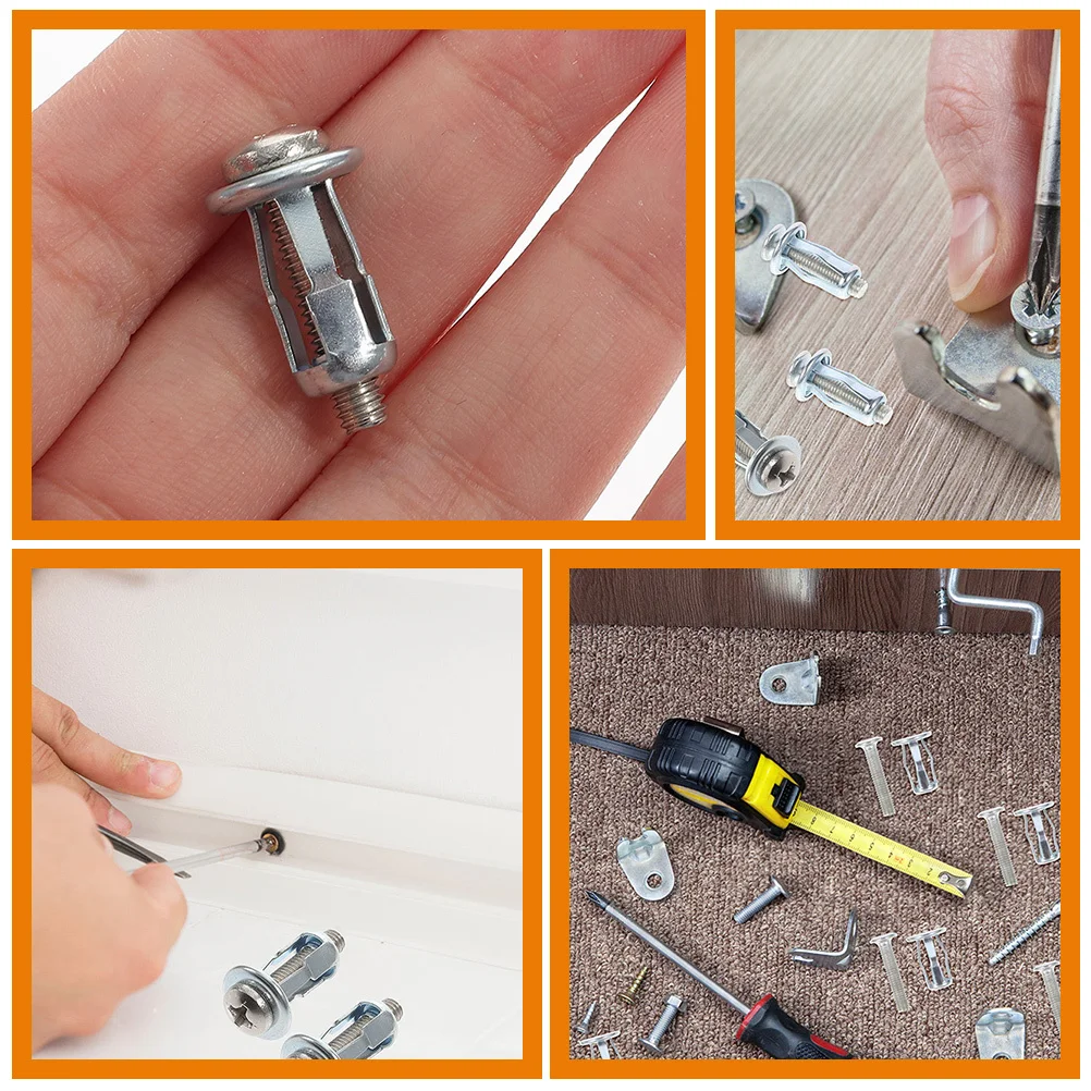 

25Pcs Hollow Wall Anchor Expansion Nut Threaded Inserts Durable Cost-Effective Reusable Screws Fixing