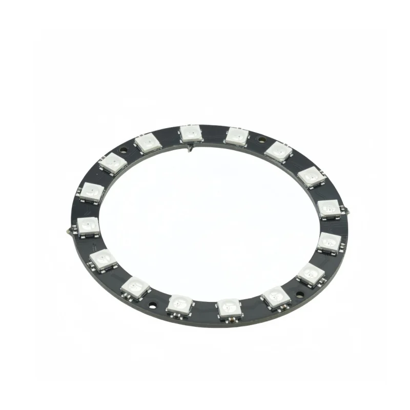 1-100PCS 16x WS2812 5050 RGB LED Ring Module 16Bit Full-Color Addressable Smart Light Circle Board for Arduino DIY Projects