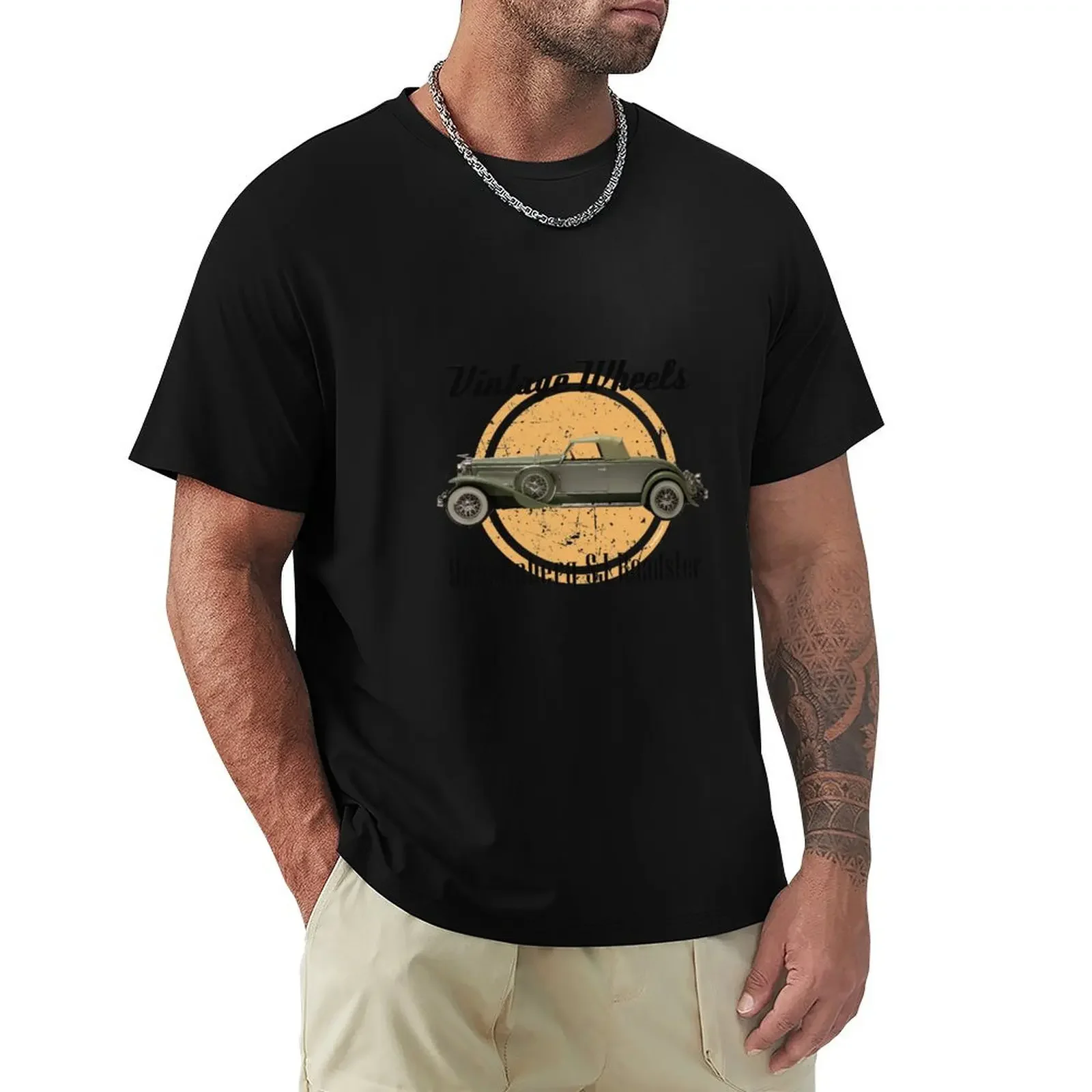 

Vintage Wheels: Duesenberg SJ Roadster T-Shirt anime t shirts Aesthetic clothing shirts graphic tee men