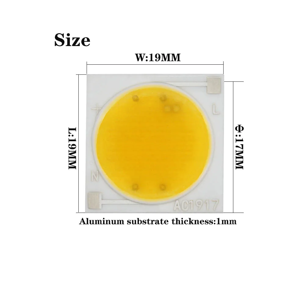 14w 18w 24w 28w AC220V lampada a diodi in ceramica perline 19*19mm LED COB Chip lampadina grande cristallo 15 * 30mil alta luminosità per faretto