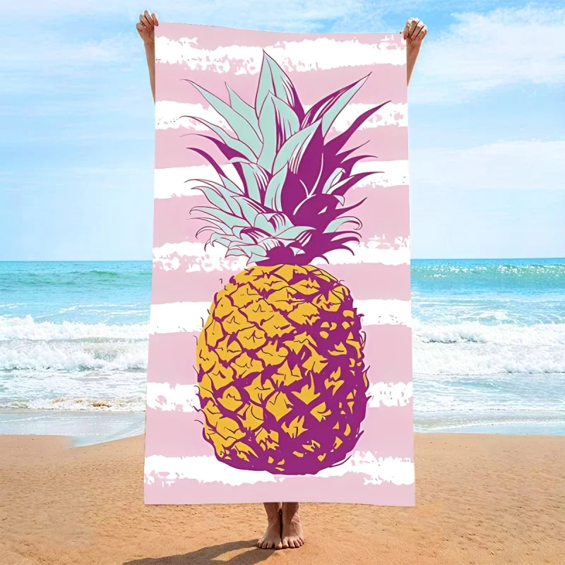 Newest Beach Towel Croatia Map Lavender Purple Butterfly Print Beach Towel Travel Souvenir Absorbent Vacation Bath Towel