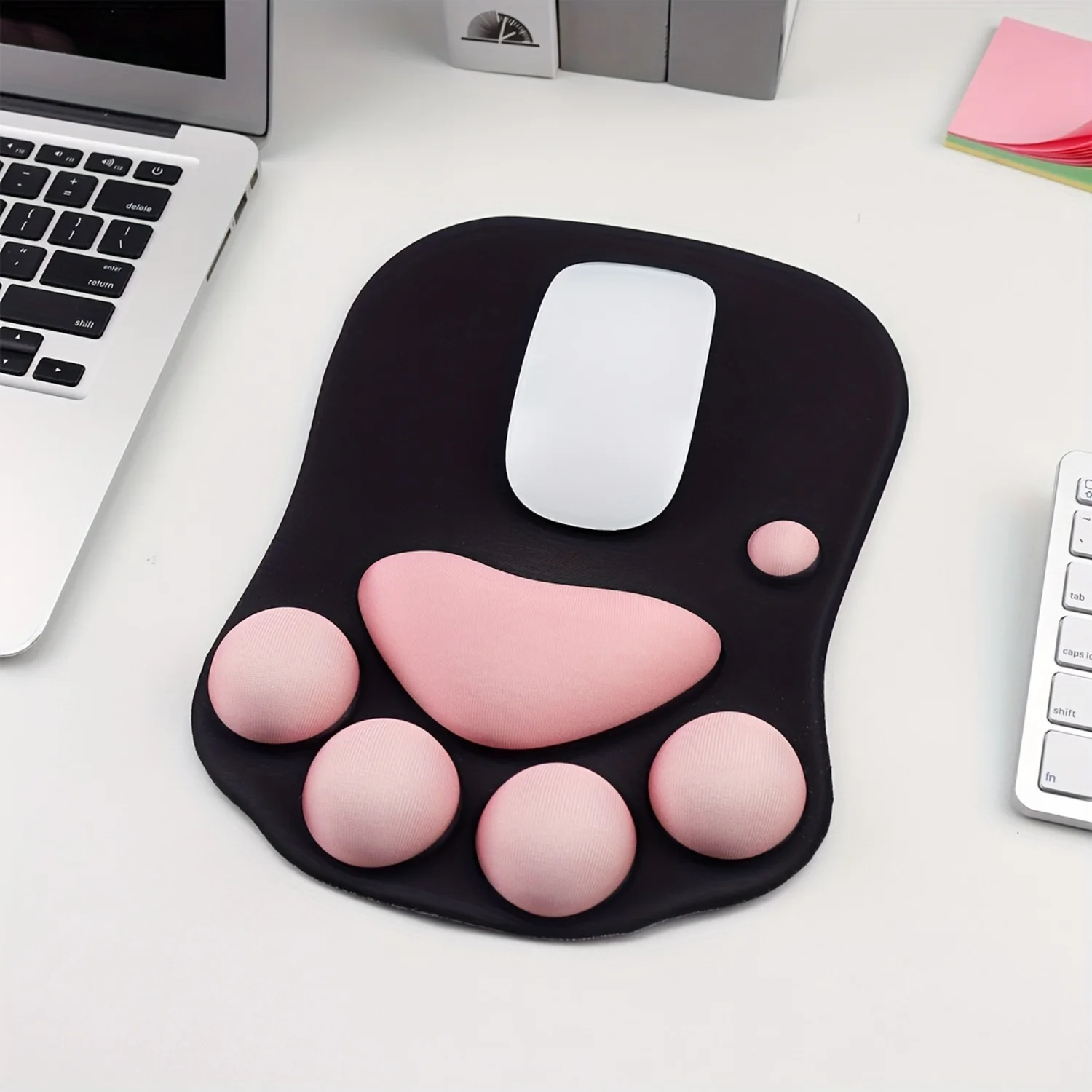 Sevimli Kedi Pençesi Mouse Pad - Konfor için Silikon Bilek Desteği