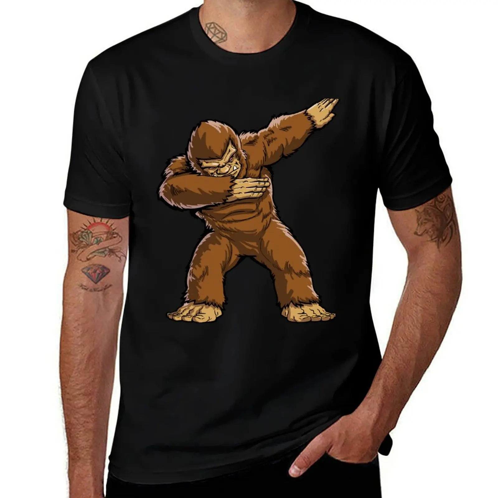 

Bigfoot Sasquatch Dabbing T Shirt Funny Dab Monster Gifts T-Shirt t shirt man plain t shirts with prints T-Shirt