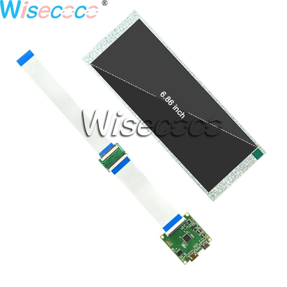 Carpuride HDディスプレイ　6.86インチ　IPSタックスクリーン 6.86インチ IPS LCDディスプレイ 1280*480 スクリーン ストレッチバー
