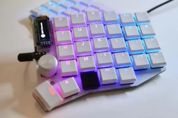 

Open Source Sofle Split Keyboard Custom OLED Screen Kailh Low Profile RGB Knob Programmable Keyboard Layout Prog Rammable VIAKey