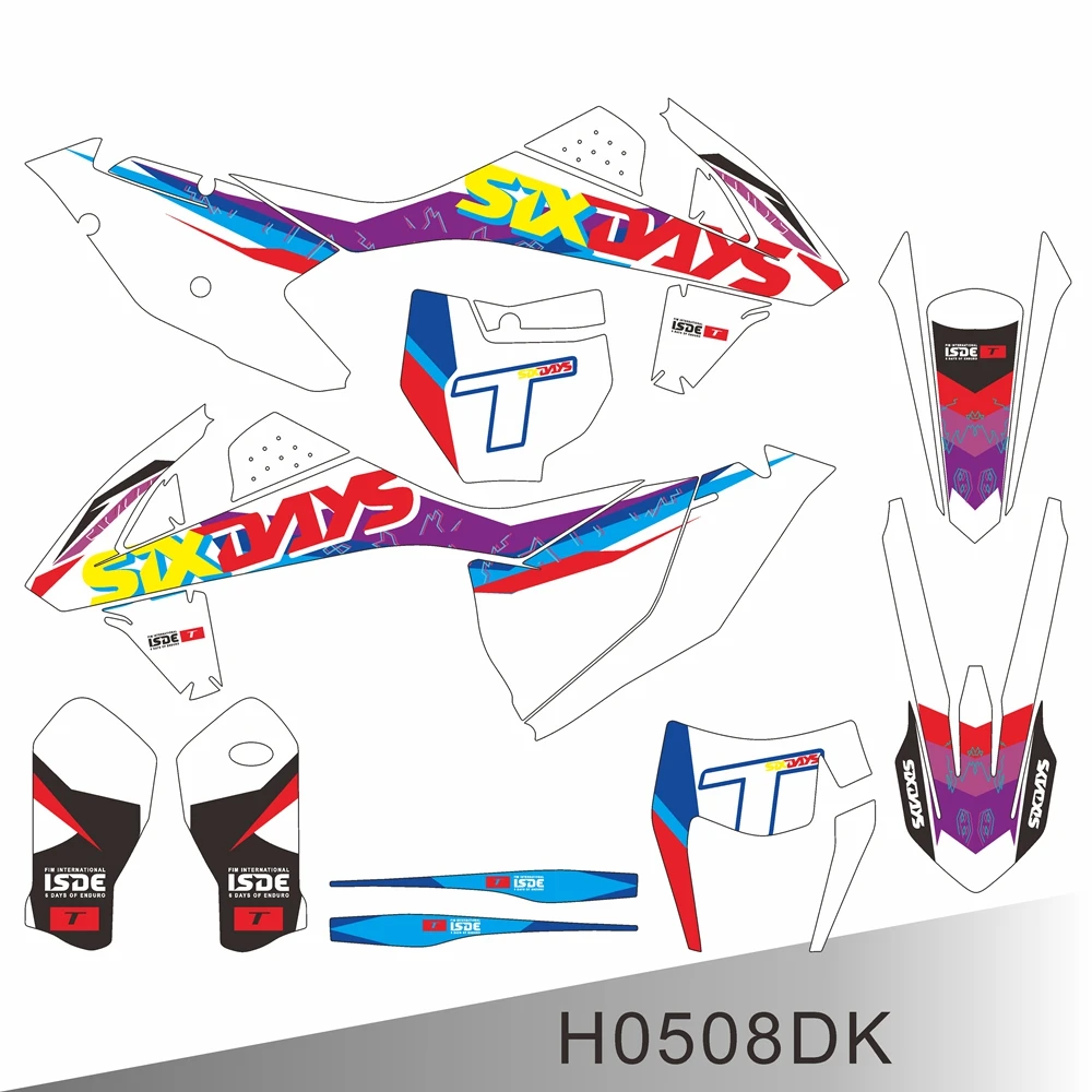 Image of Für KTM SX SXF 2016 2017 2018 EXC EXCF 2017 2018 2019 SIXDAYS Grafik-Aufkleber Hintergrund H0508DK