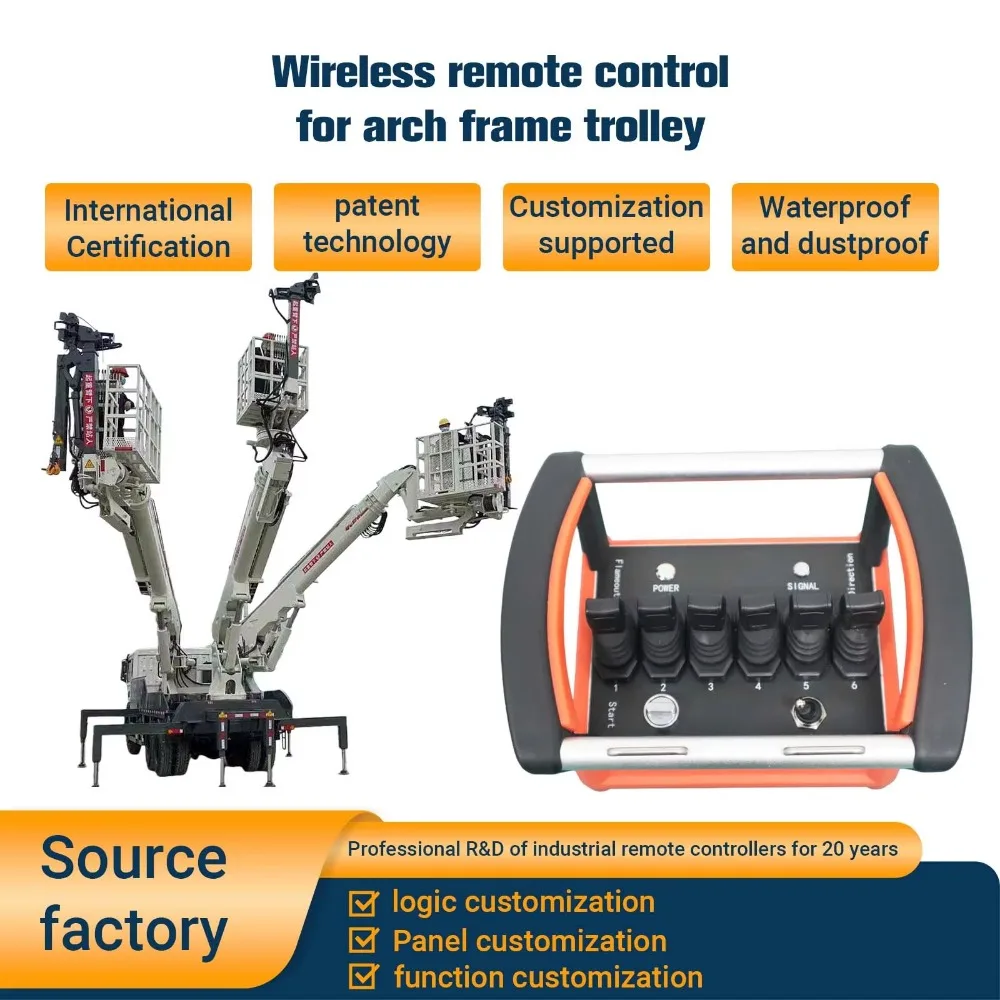 Industrial Grade Proportional Crane Remote Control 4/6/8 Channel Heavy Duty Hydraulic Joystick Controller IP68 Waterproof 1