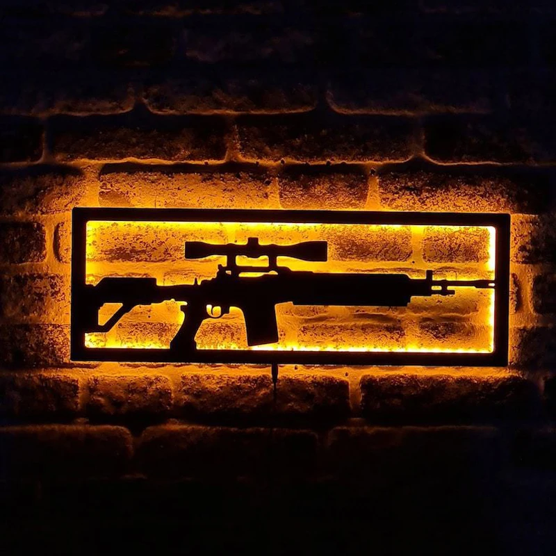 

ZK50 basswood LED gun decorative wall lights home bedroom background wall glowing night lights USB remote control 16 colors