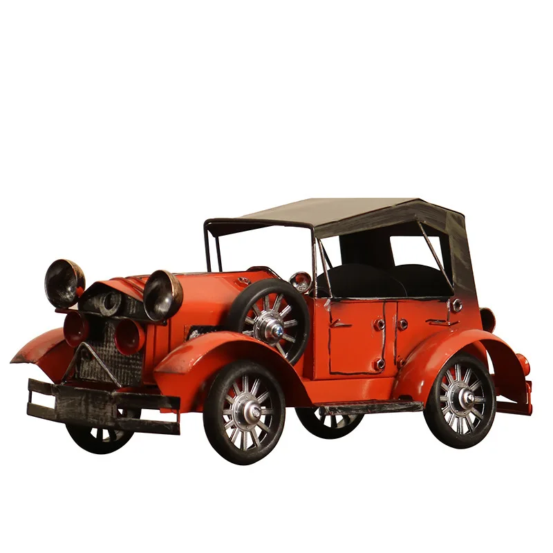 

Nostalgic retro wrought iron classic car model ornament, creative home cafe wine cabinet TV cabinet decoration