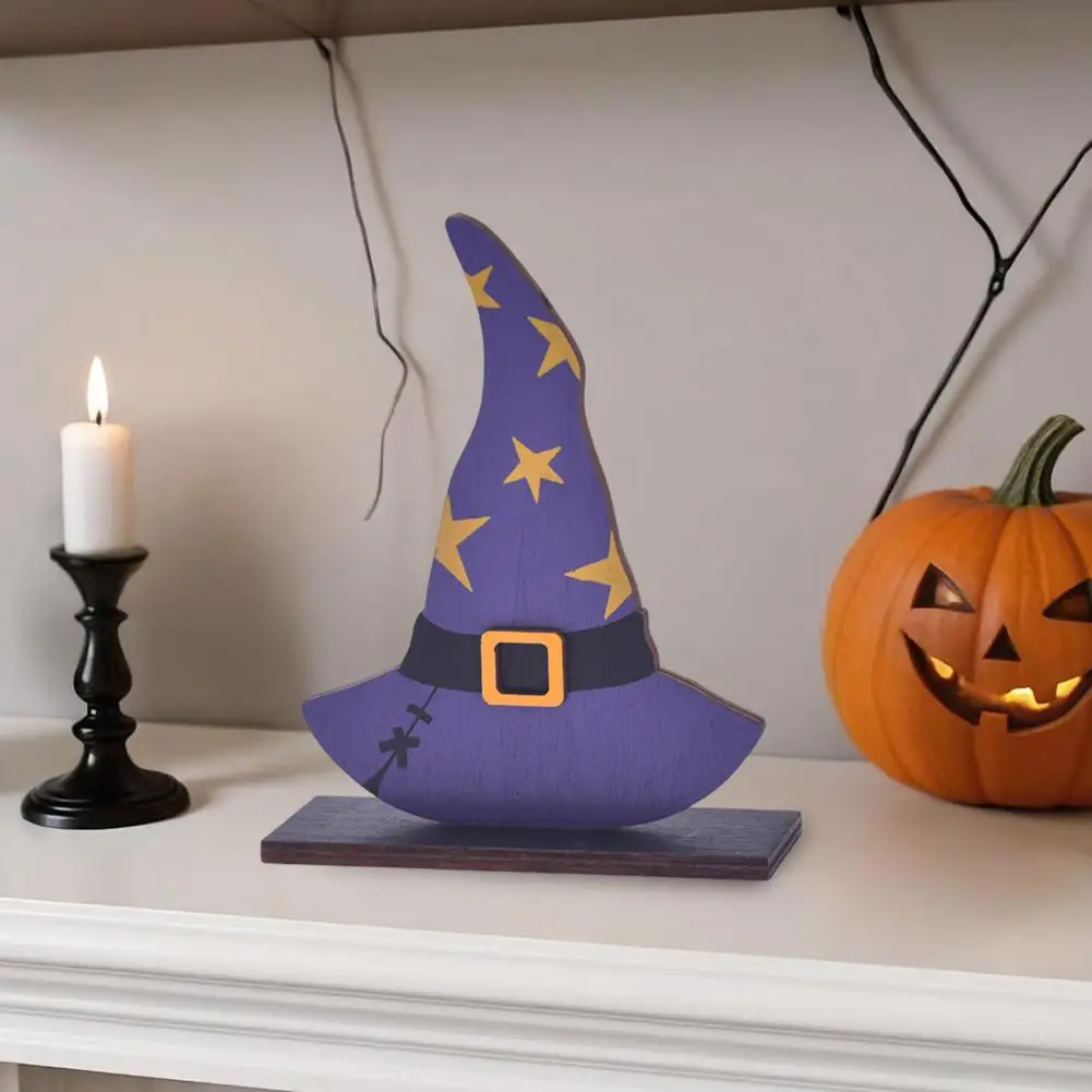 Halloween Sign Decoration Spooky Halloween Wooden Ghost Witch Sign for Home Decor Cute Pumpkin Tiered Tray Decoration for Mantel