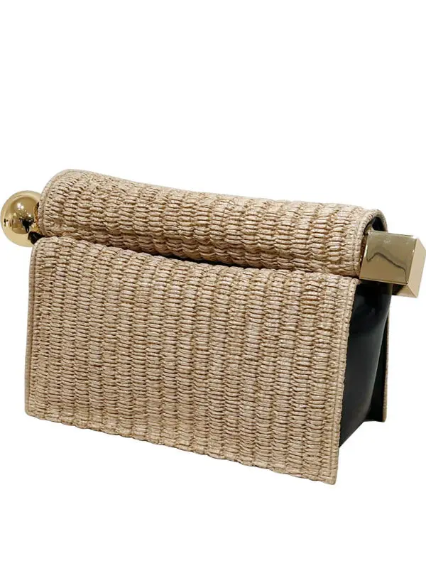 Ele ass Woven Clutch Crossbody Small Square Bag Unique Design High End Feeling Evening Bag Faionable Korean Sle