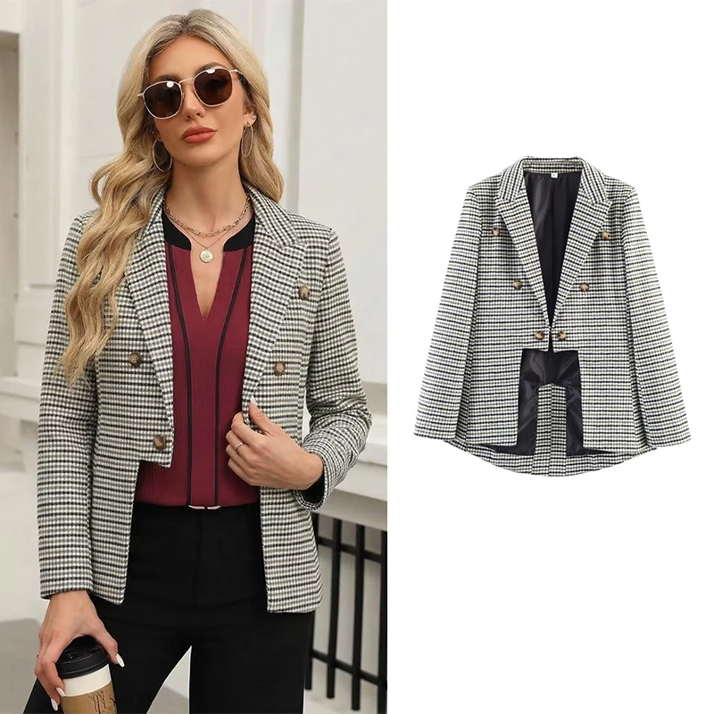 

Новые женские блейзеры и пиджаки Весна 2026: Модные ретро-блузы, элегантные повседневные блейзеры для женщин, молодежные шикарные уличные теплые пальто