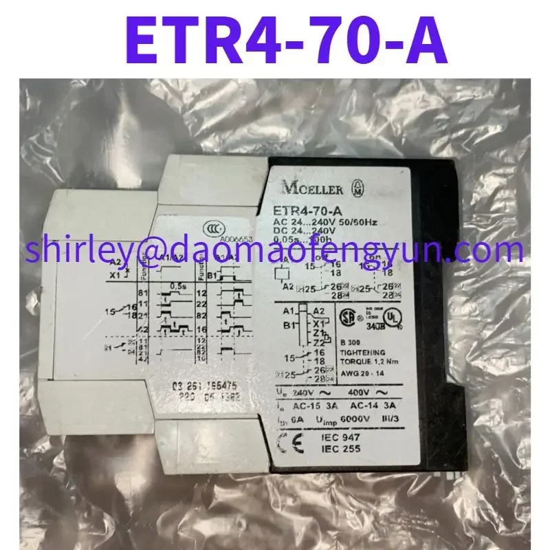 Used ETR4-70-A time relay delay switch