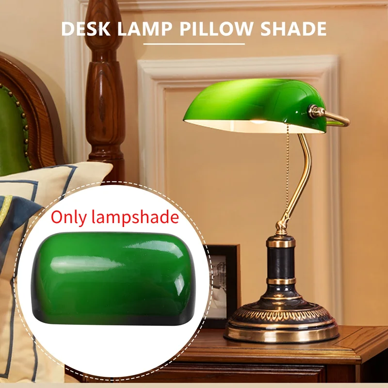 Promotion! Green color GLASS BANKER LAMP COVER/Bankers Lamp Glass Shade lampshade (Without lamp)