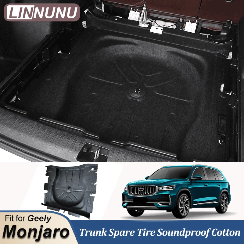 LINNUNU For Geely Monjaro Manjaro Trunk Spare Tire Box Sound Insulation Cotton Heat Insulation Foam Flame Noise Reduced XingyueL