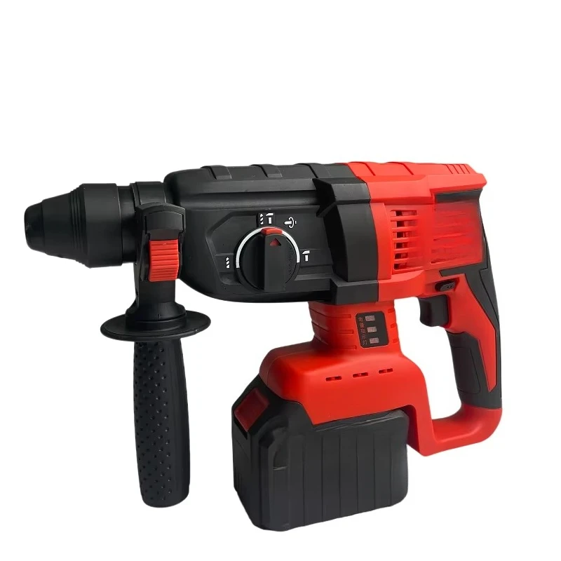 Cordless Brushless Lithium Battery Industrial Rotary Hammer Drill 3 Functions Heavy Duty