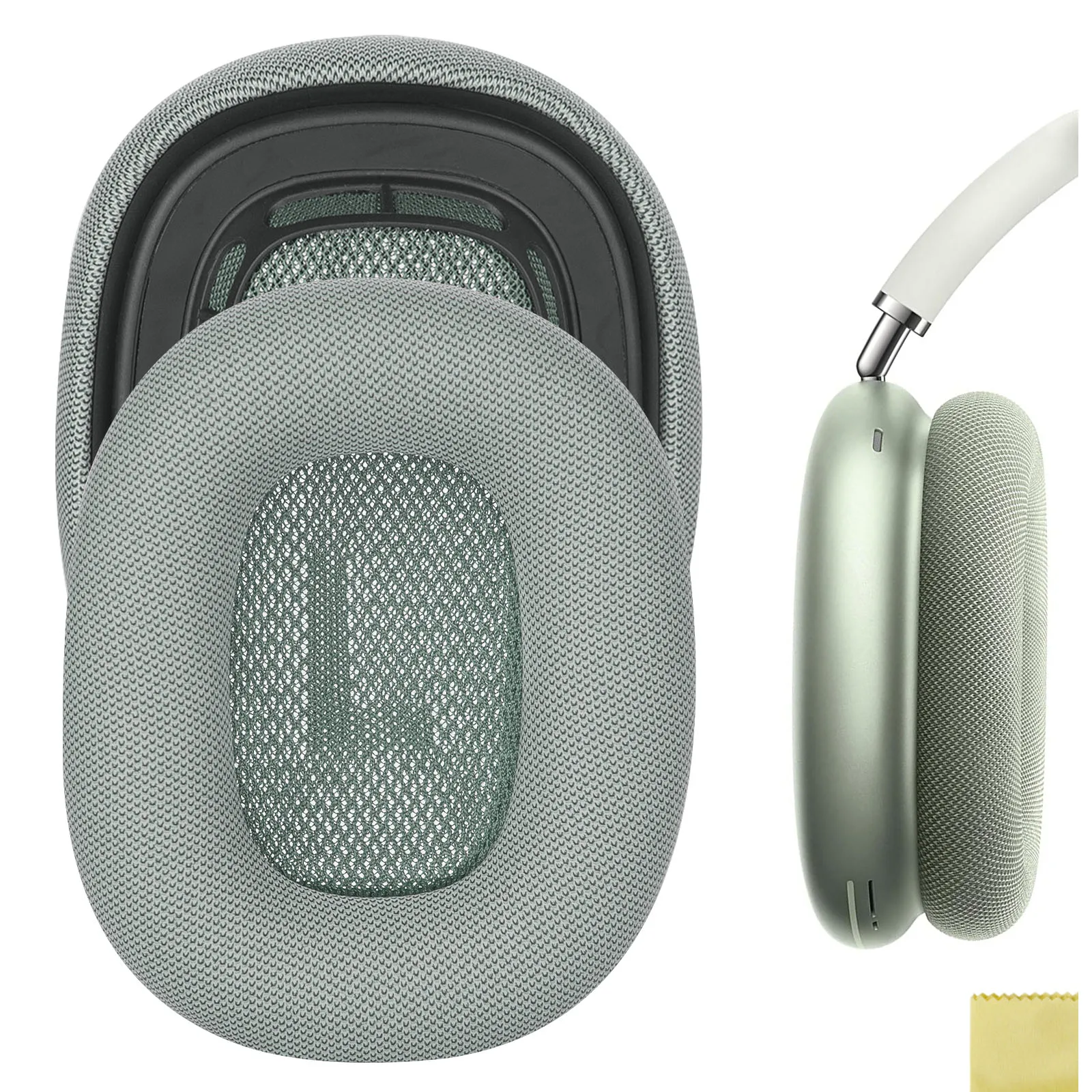 Geekria QuickFit Replacement Ear Pads for Airpods MAX Headphones Ear Cushions, Headset Earpads