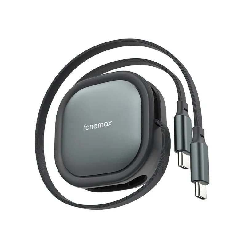 

USB2.0 480Mbps 60W Data Sync Cord Type C to Type C Charging Cable Retractable Fast Cord for Phone Tablets 1.2m F19E