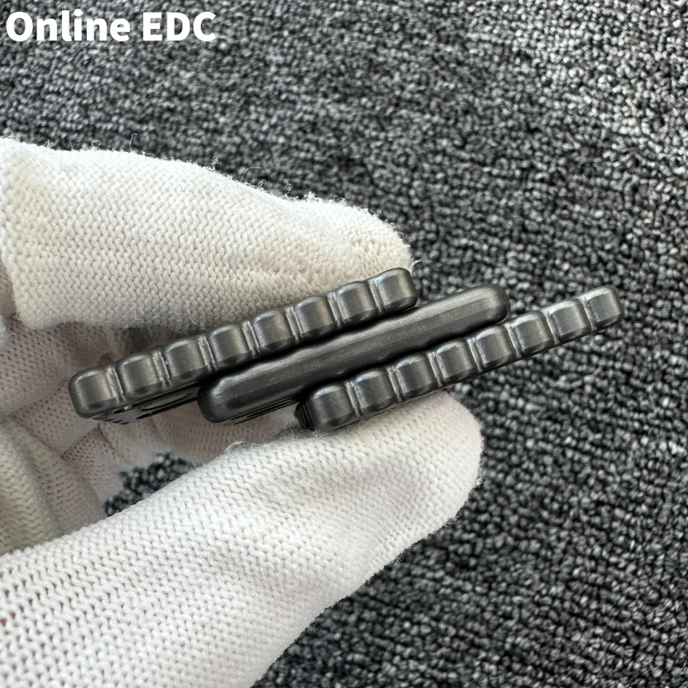 중고 클라운 오렌지 EDC 지르코늄 피젯 슬라이더 스트레스 해소 장난감 Q-엘라스틱 텍스처 푸시 슬라이더 불안 해소 기기