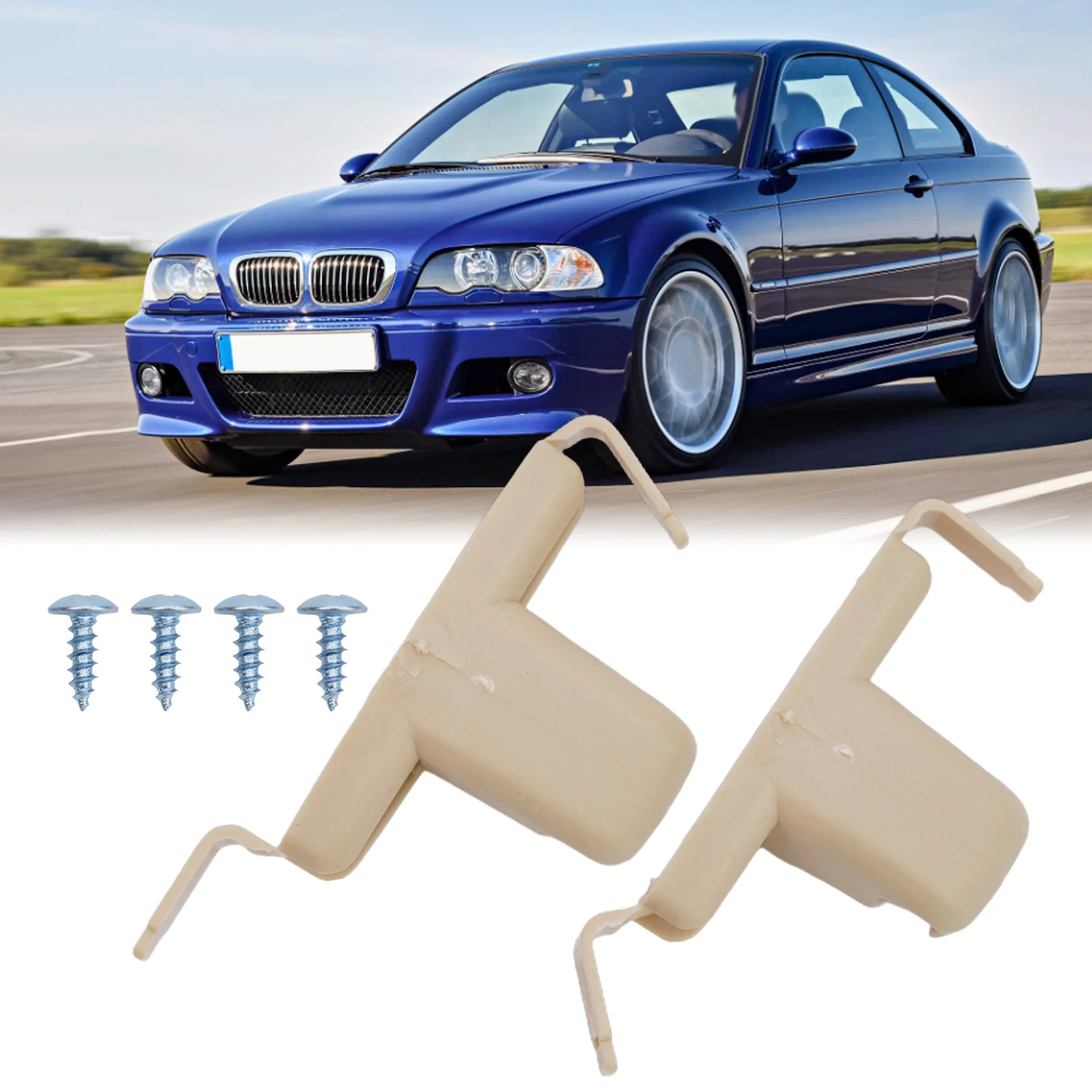 2x Sun Visor คลิปยึด Mount Holder Hook Bracket แขวน Auto Fastener สําหรับ BMW 3 5 7 Series e46 E38 E39 E53